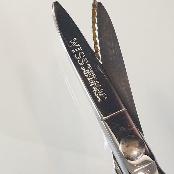 Vintage Wiss Pinking Shears Patent No 2286874 Newark NJ USA Zig Zag Cut Scissors - Picture 5 of 9